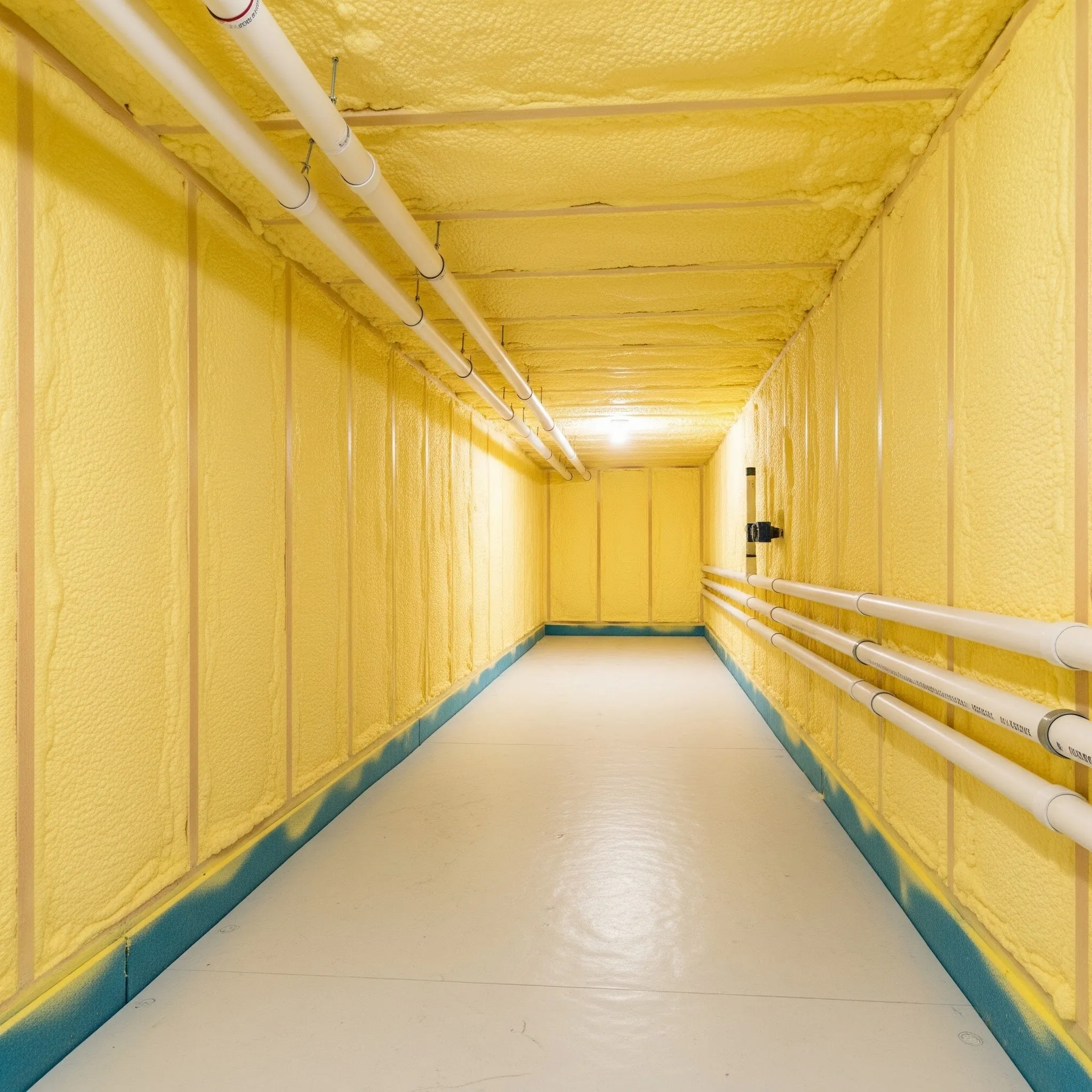 Spray foam insulation being applied in an Arizona building